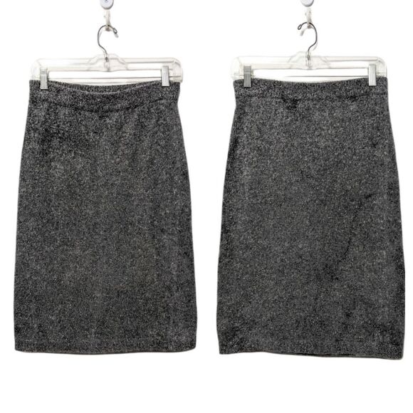 VINTAGE Diffusions Wool Angora Silk Midi Sweater Skirt M - Picture 6 of 6